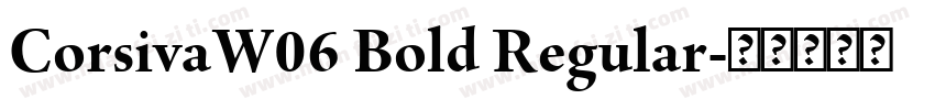 CorsivaW06 Bold Regular字体转换